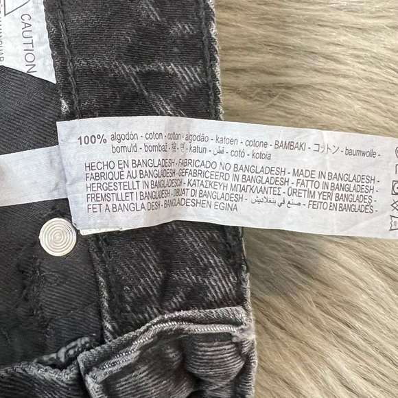 Zara High Rise Black Wash 100% Cotton Women’s Jeans Sz 4 - Picture 7 of 11